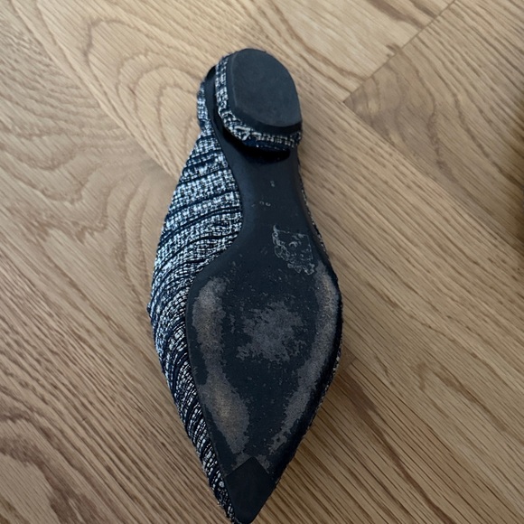 Nicholas Kirkwood Black, Midnight and White Tweed Mules - Picture 6 of 7